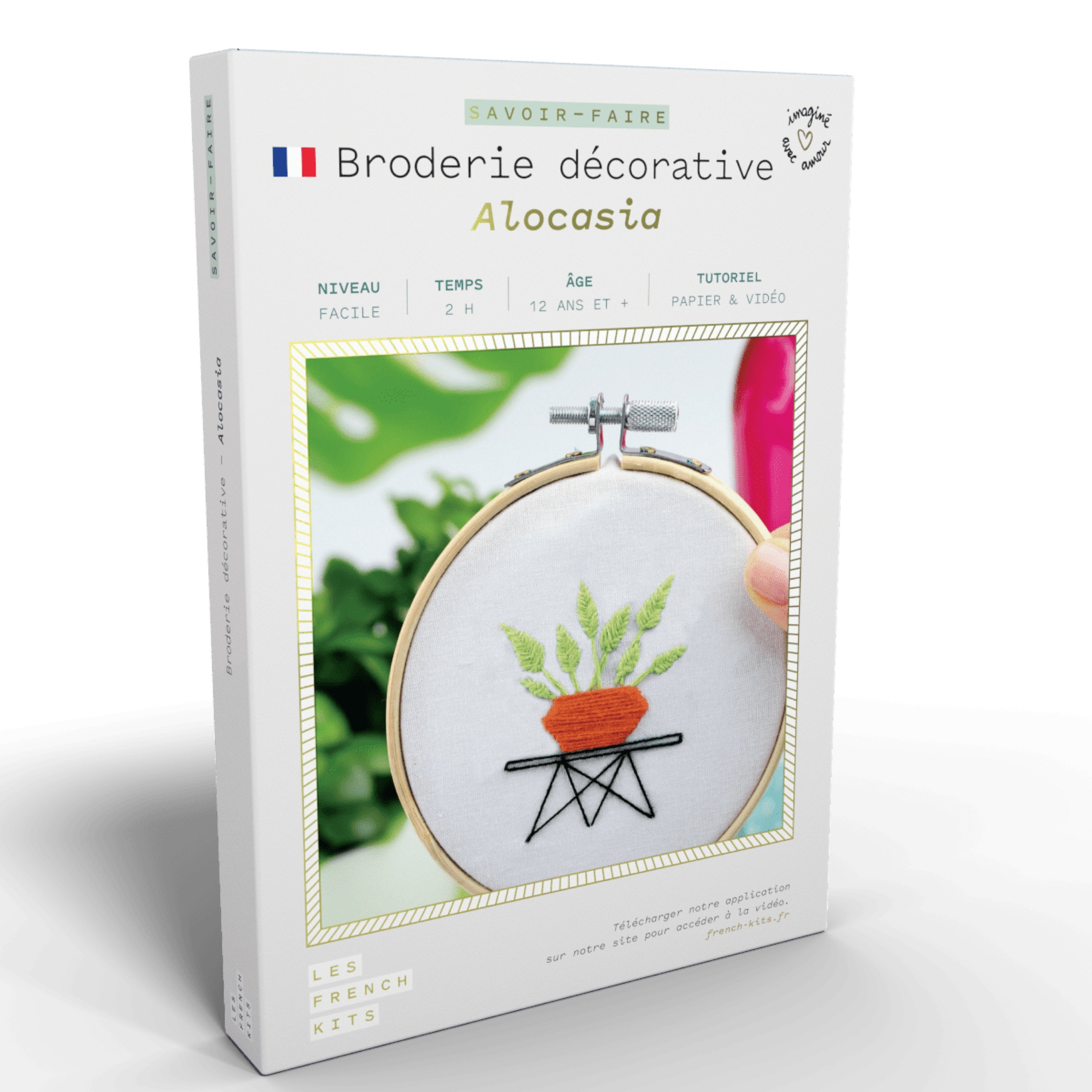 Kit broderie green - alocasia