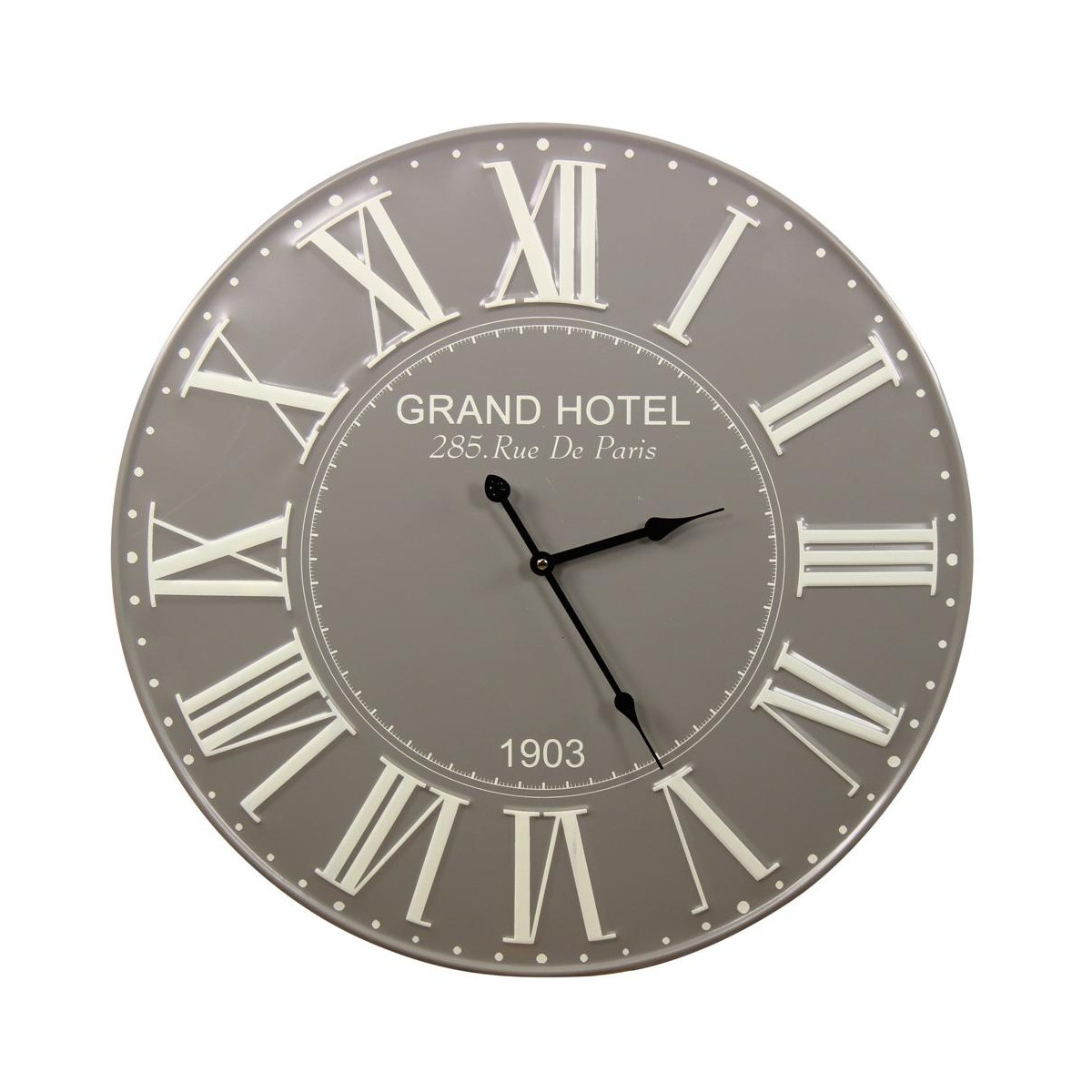 Horloge ancienne métal grand hotel 58cm