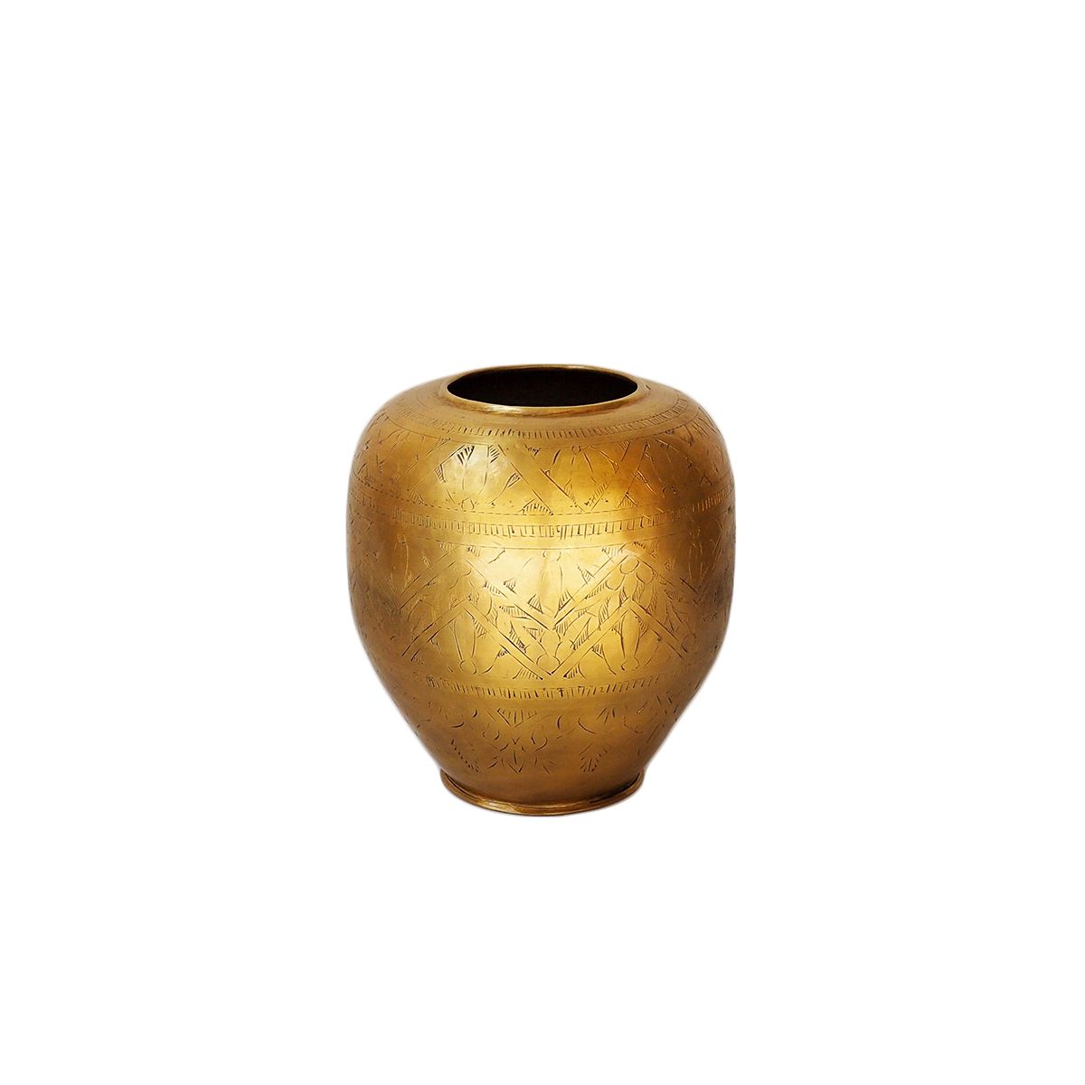 Vase en aluminium doré h21 cm - jaya