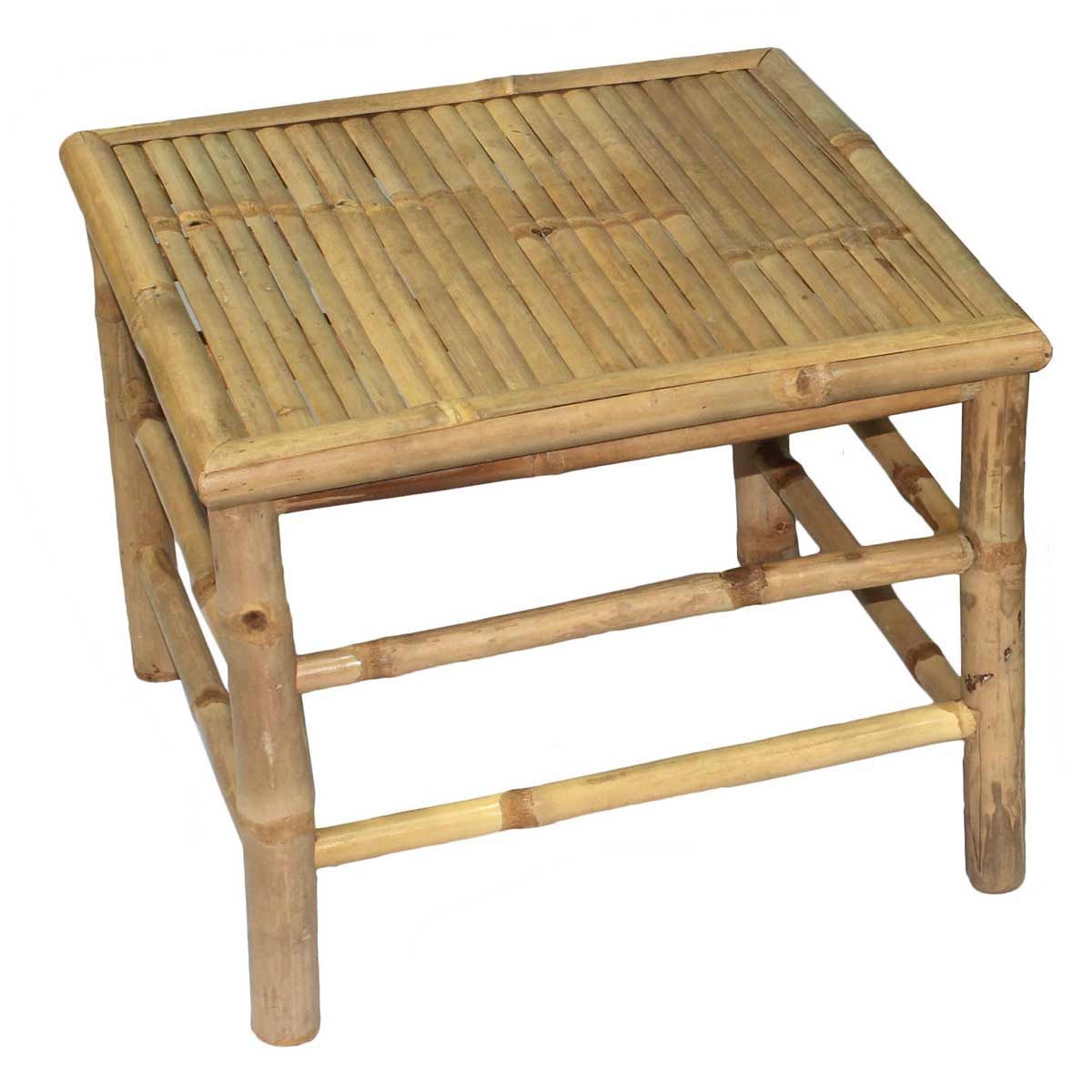 Table basse carrée en bambou naturel ta