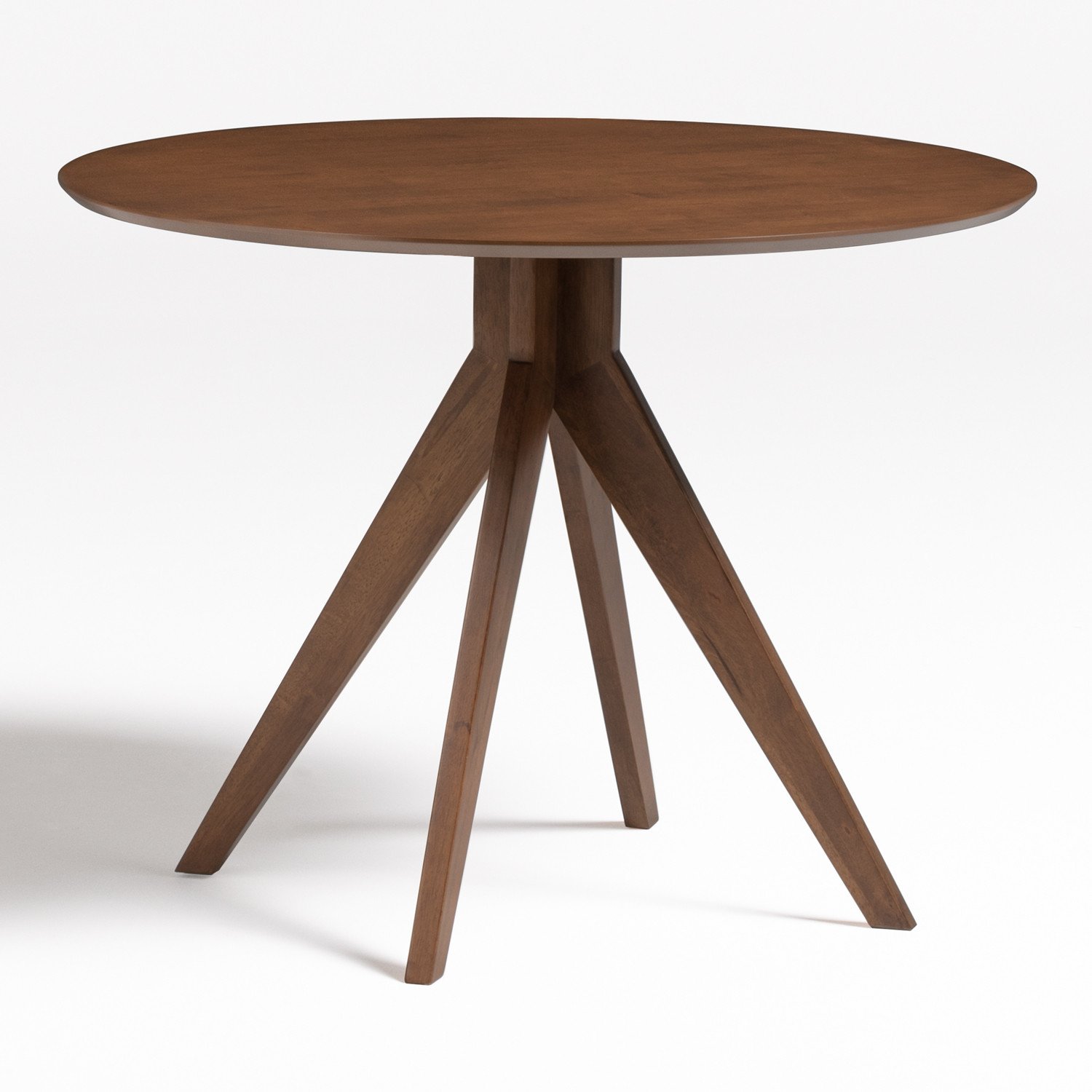 Table ronde trépied bois foncé 100cm
