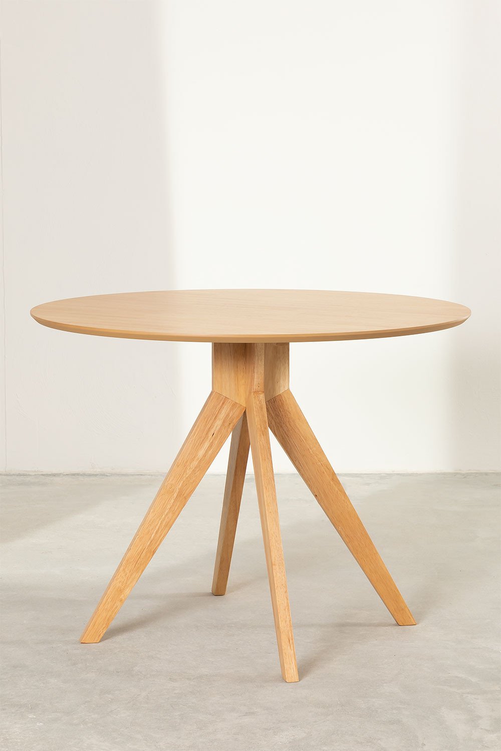 Table ronde trépied bois naturel 100cm