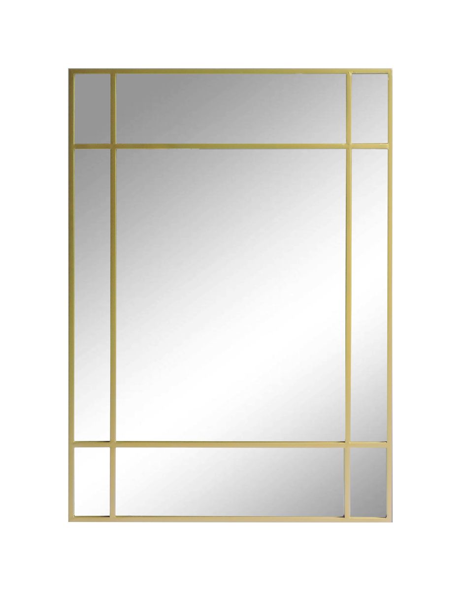 Miroir art déco en métal doré 130 x 90