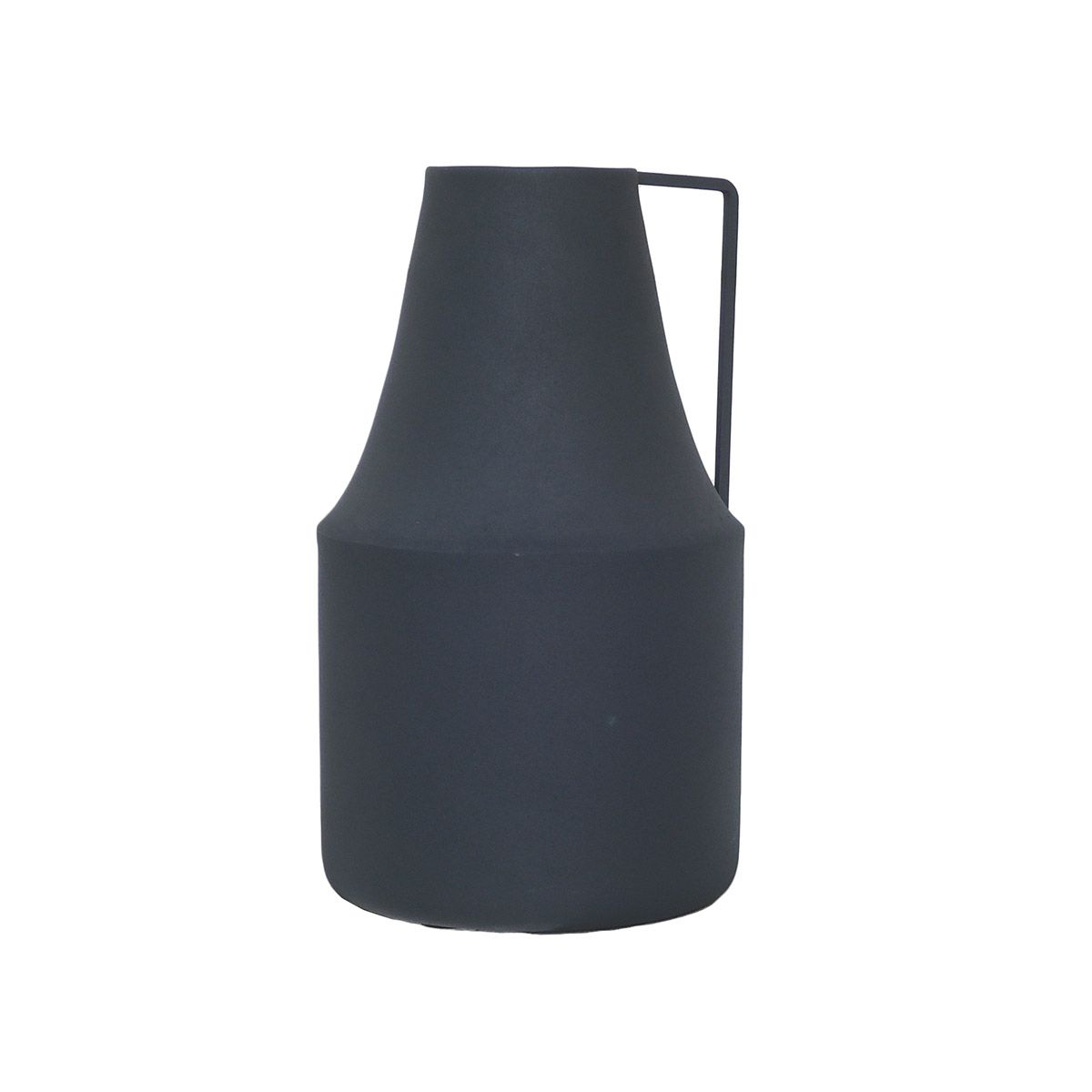 Vase pot à lait en métal encre h38 cm -