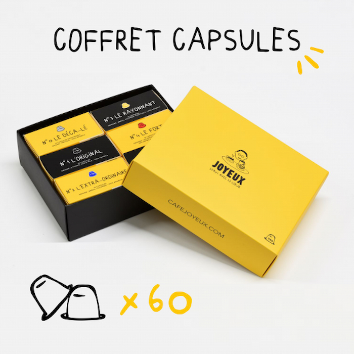 Café joyeux coffret cadeau x60 capsules