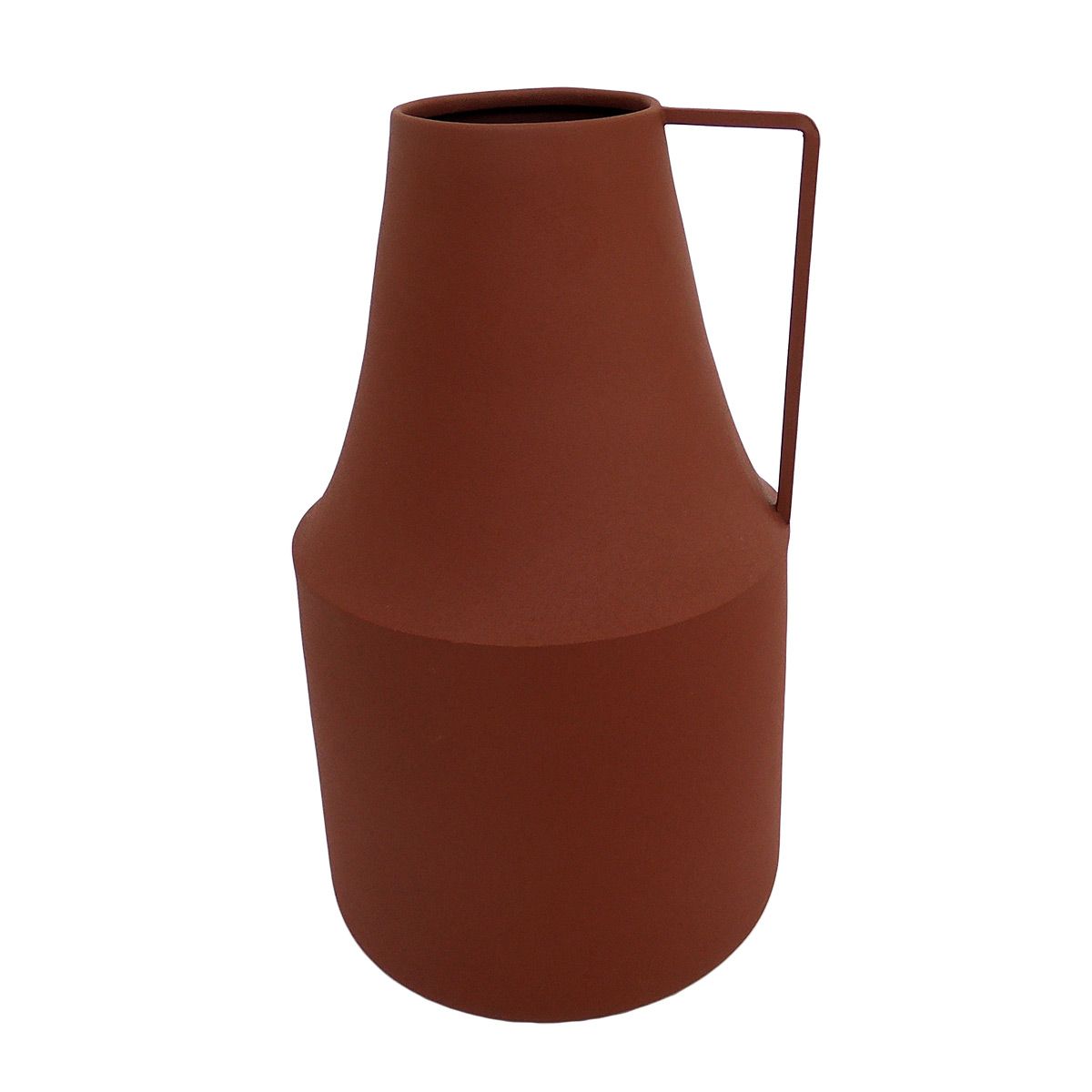 Vase pot à lait en métal terracotta h38