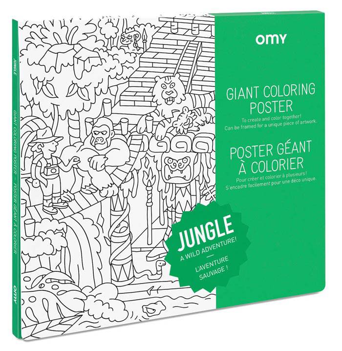 Poster à colorier  jungle