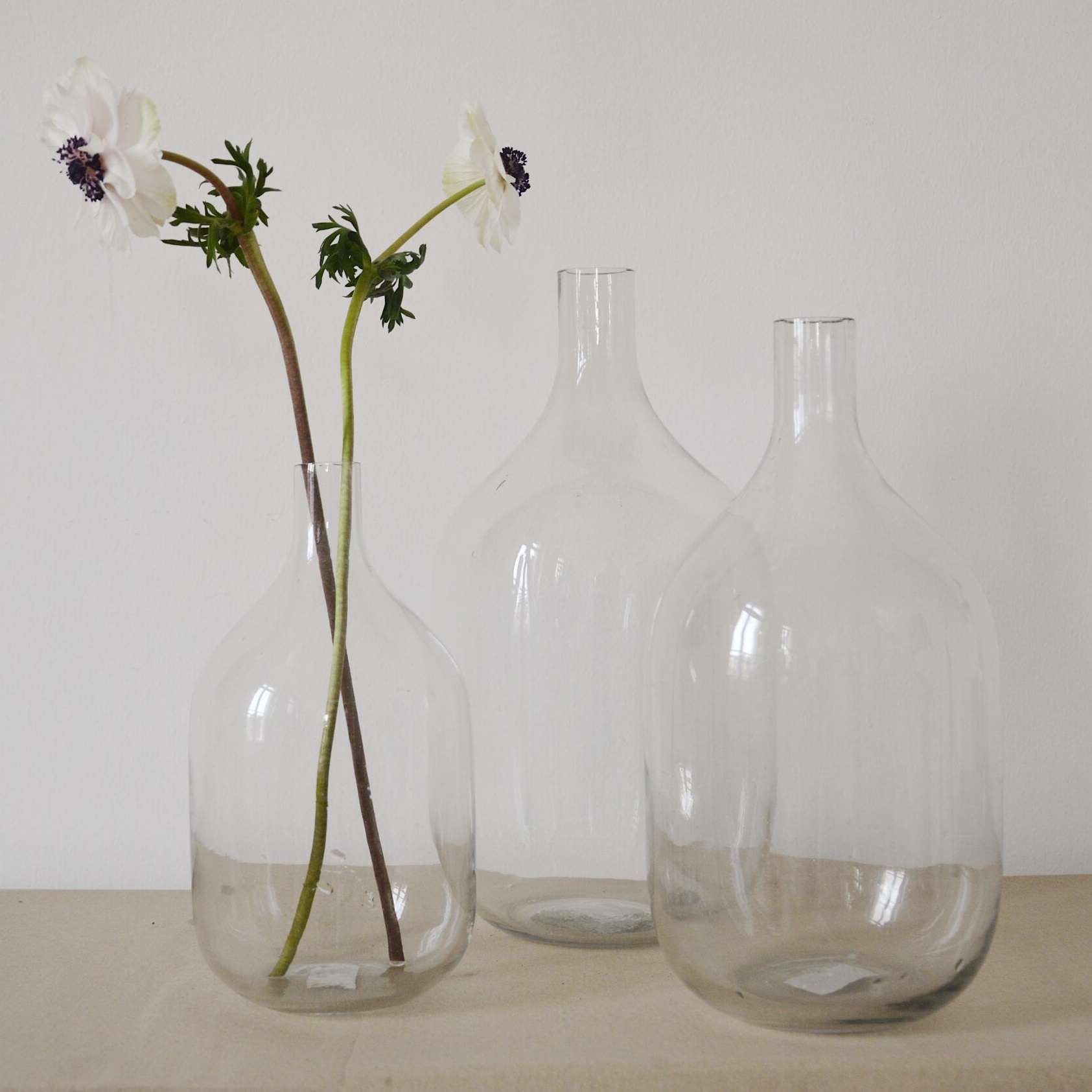 Vase bonbonne en verre
