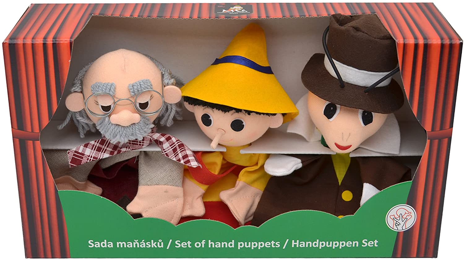 Set 3 marionnettes pinocchio