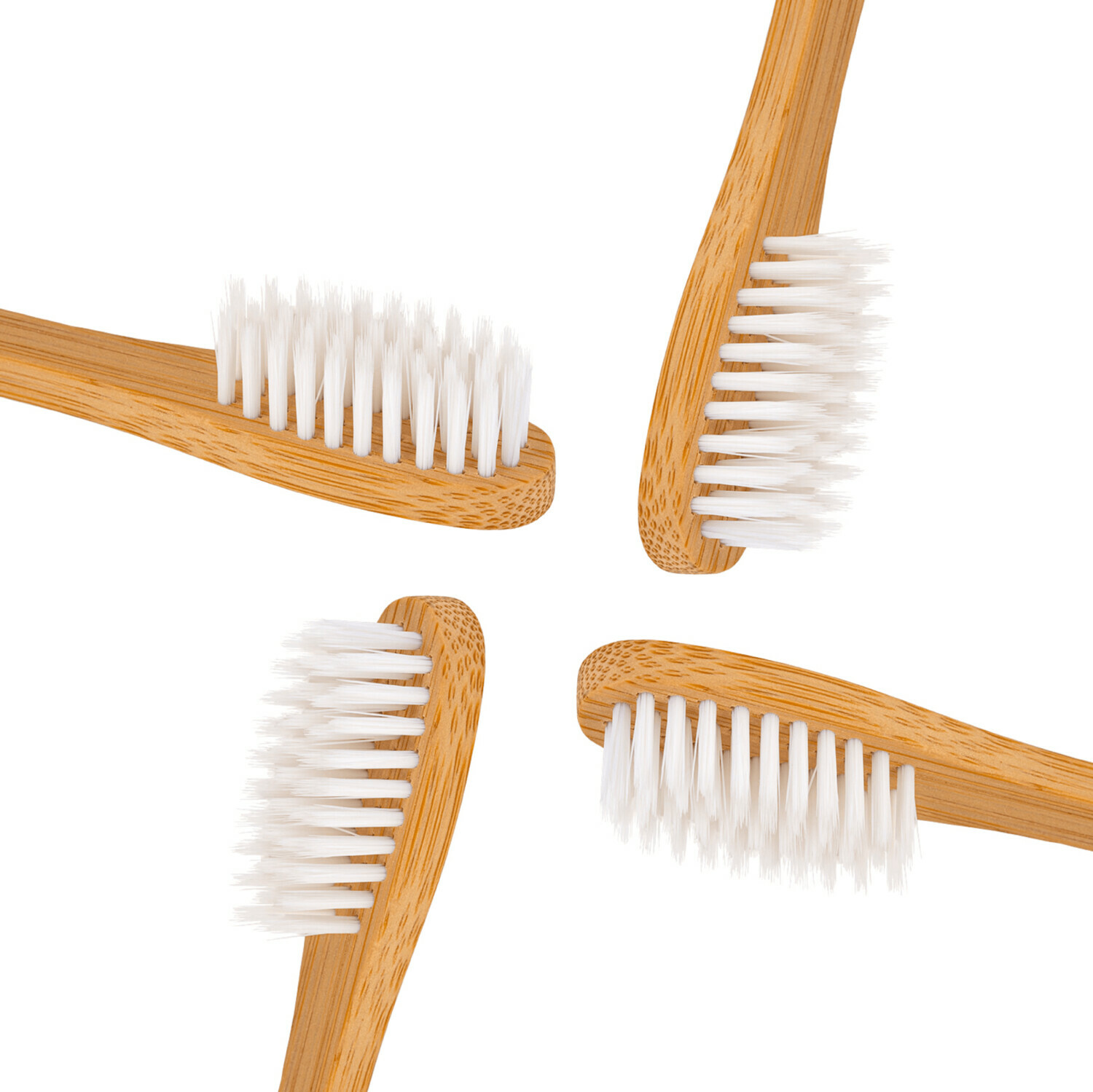 Lot de 4 brosses à dents en bambou