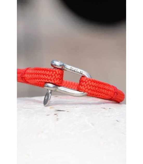 Bracelet marin cordage rouge-rouge M