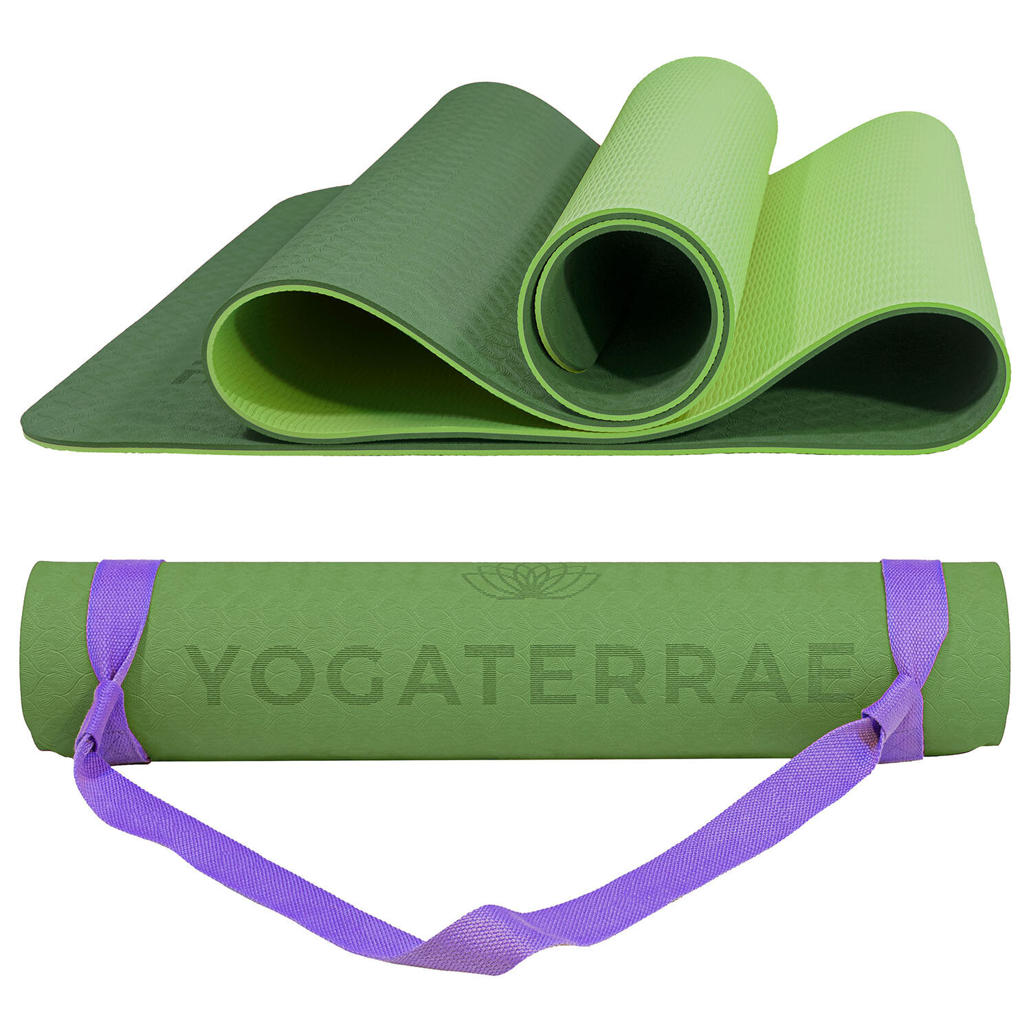 Tapis de yoga tpe antidérapant + sangle