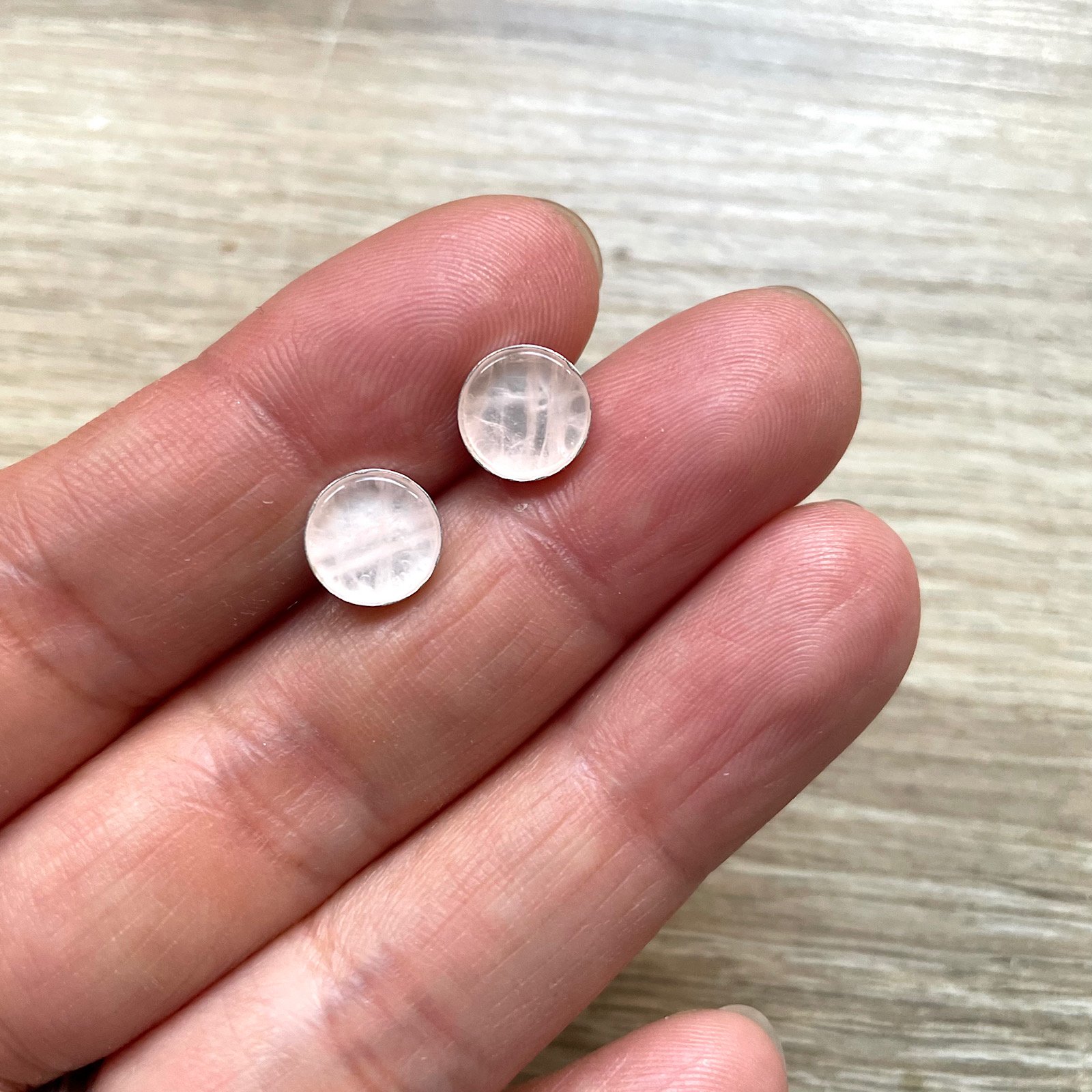 Puces billie quartz rose argent