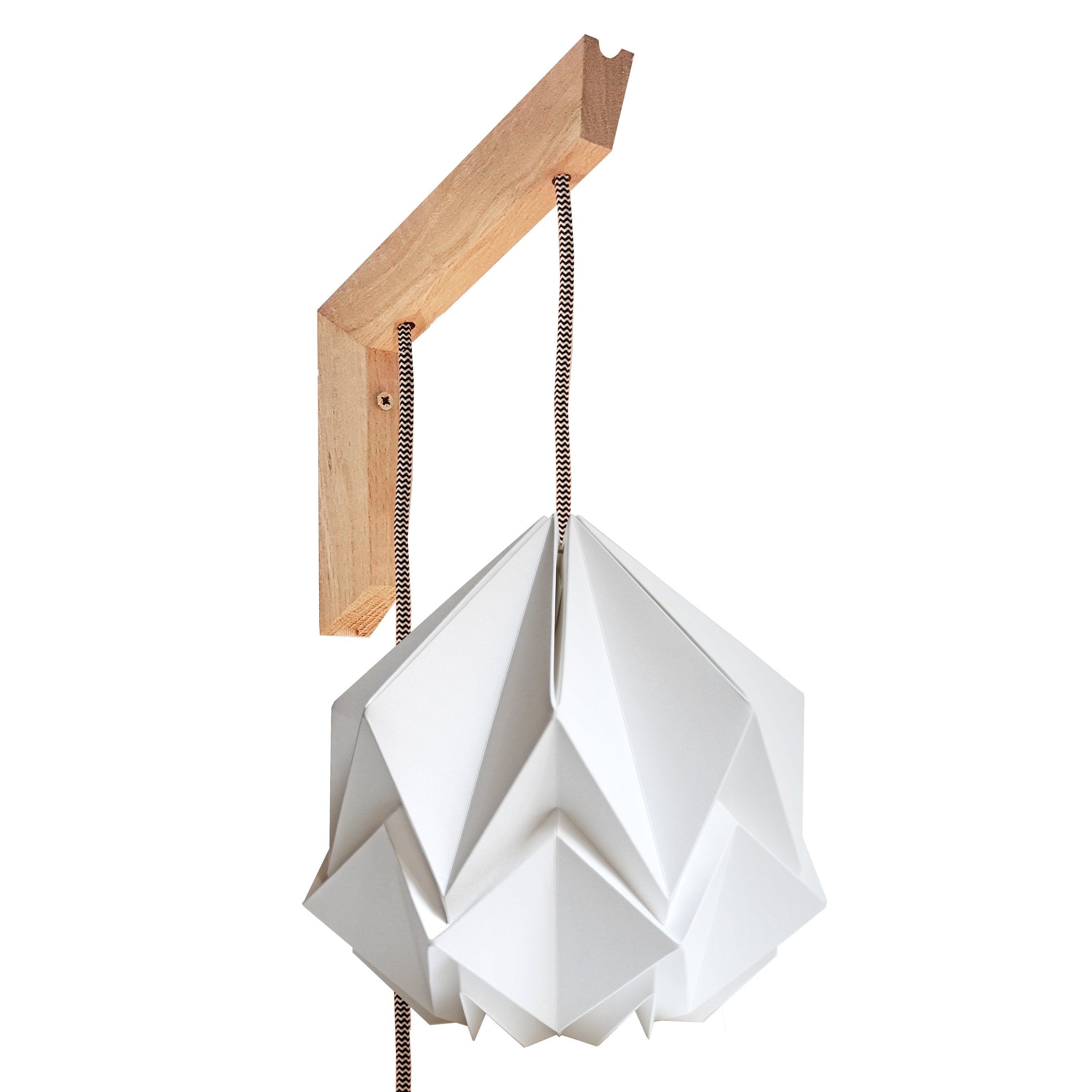 Applique bois suspension origami