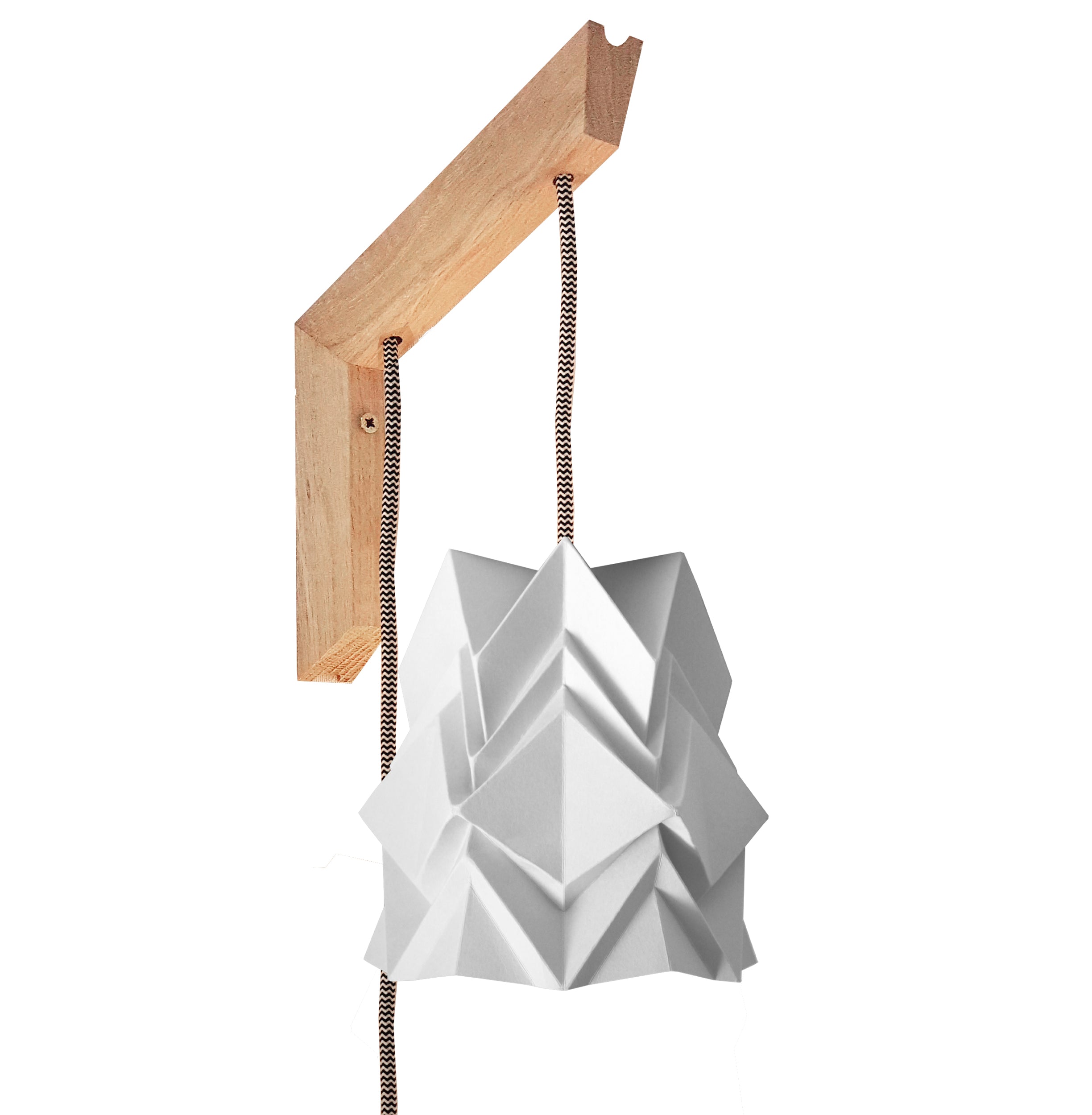 Applique bois petite suspension origami