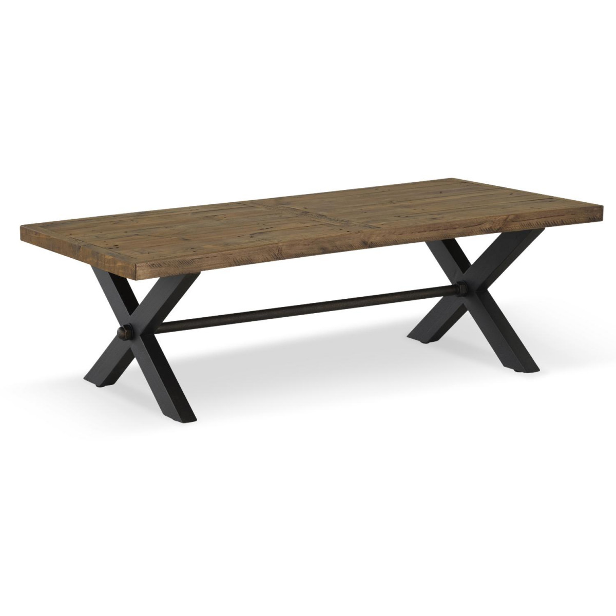 Table basse bois marron 130x65x40cm