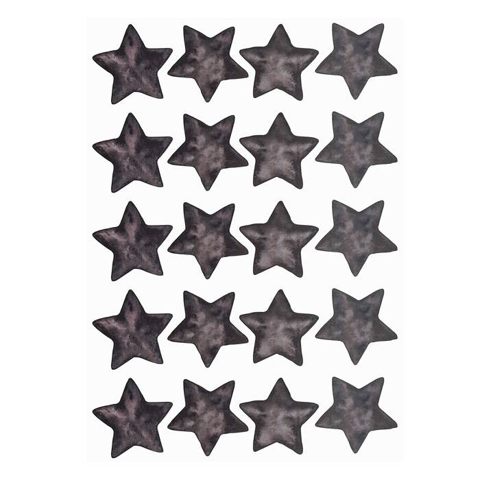 Stickers étoiles aquarelle - noir