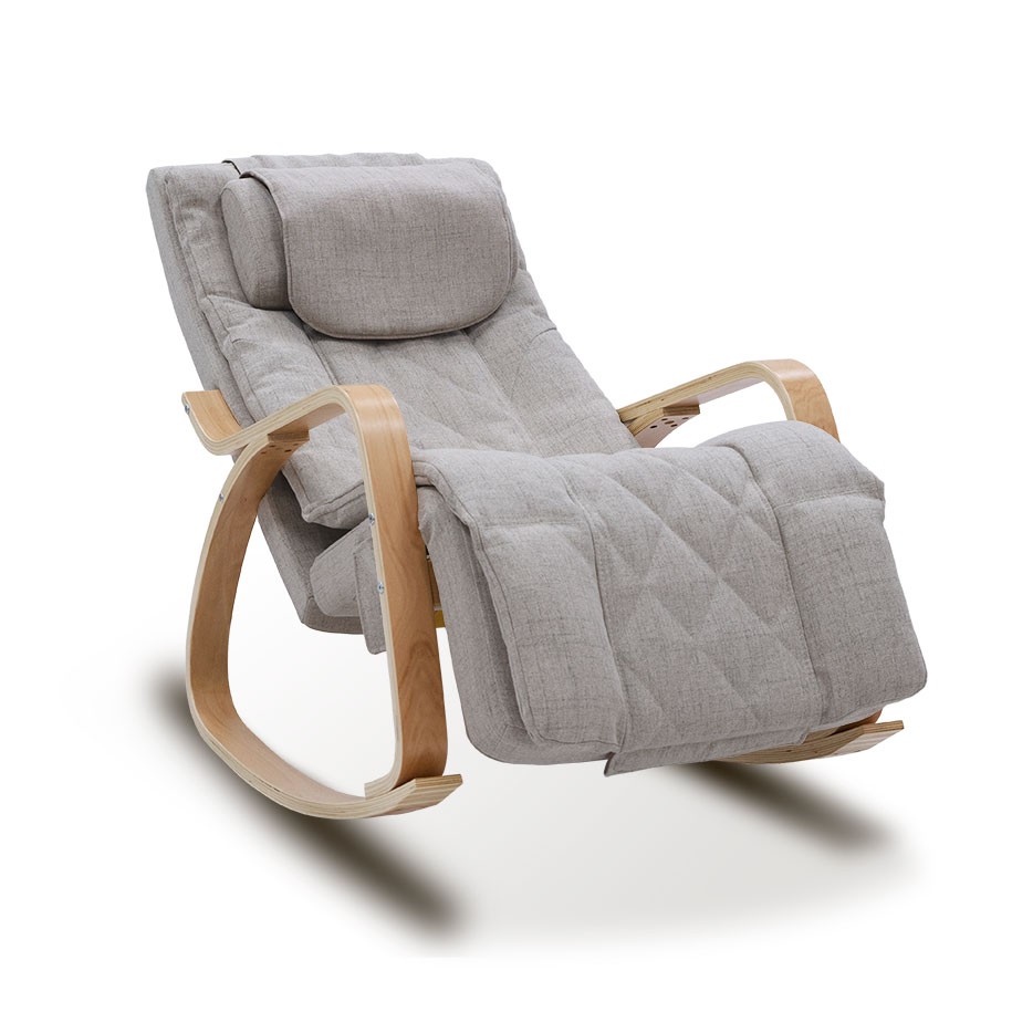Rocking chair massant youki beige clair