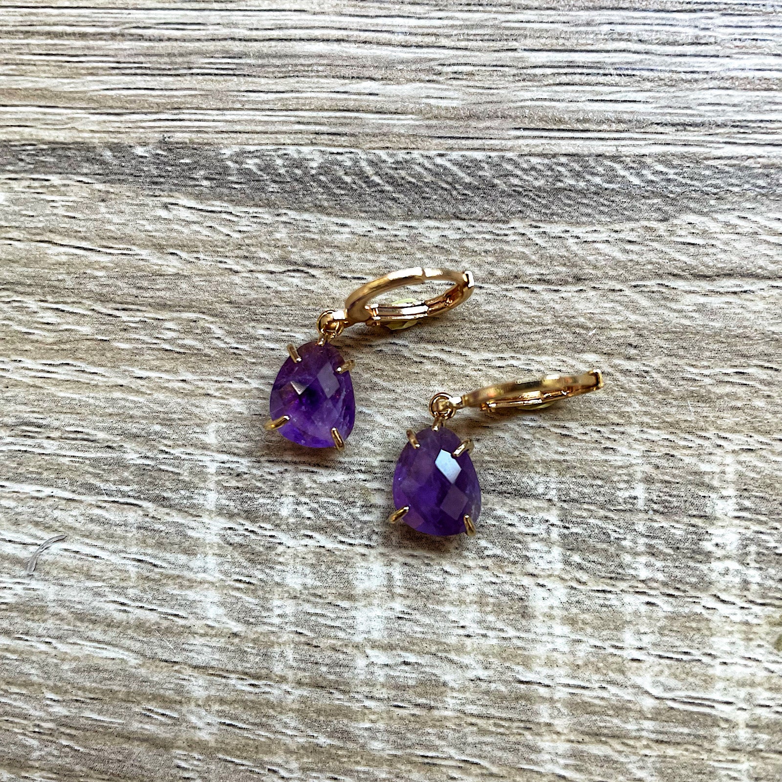 Créoles trésor améthyste violette