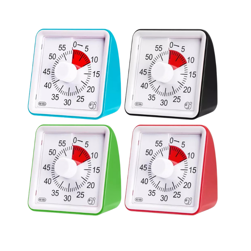 Timer silencieux compact rouge