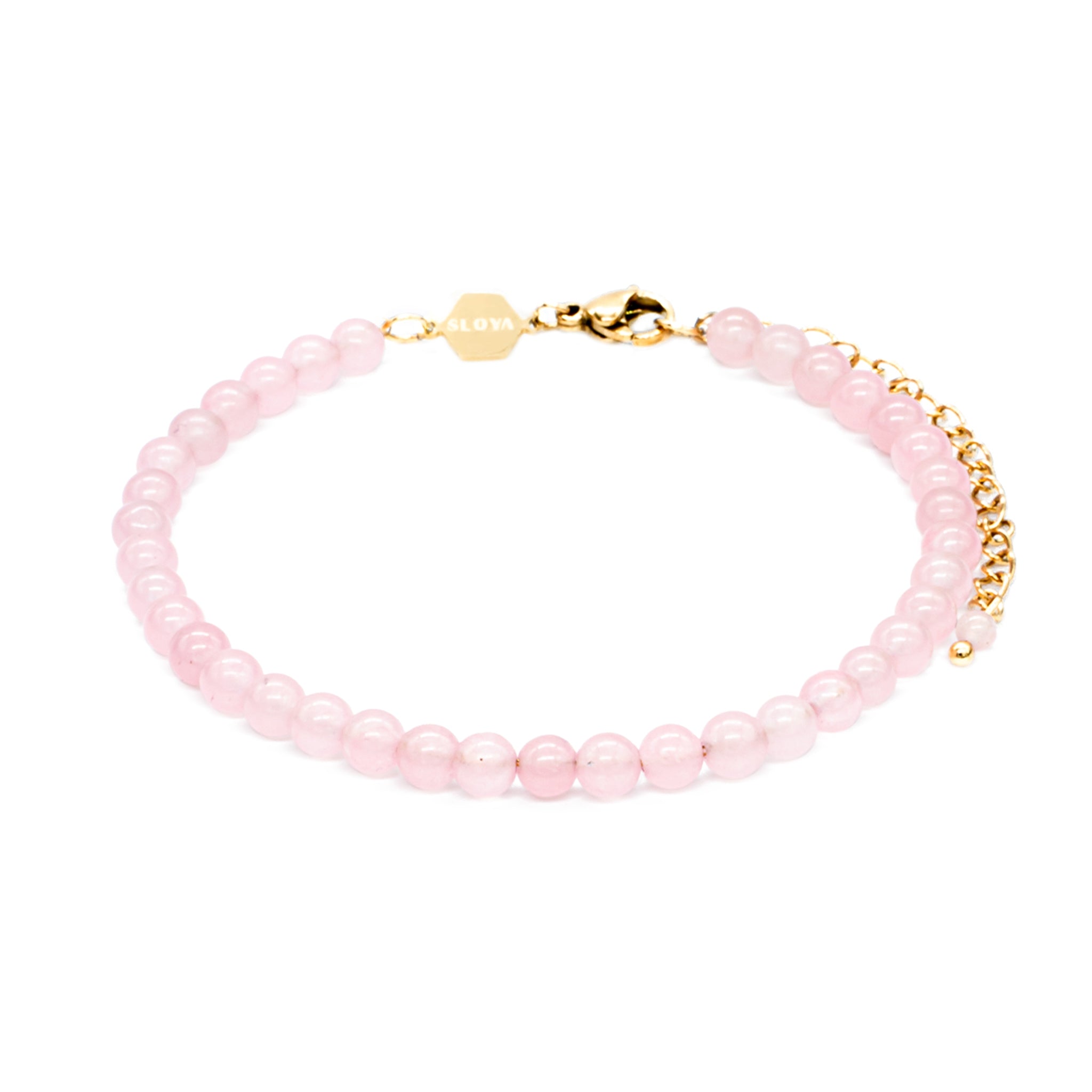 Bracelet serena pierres quartz rose