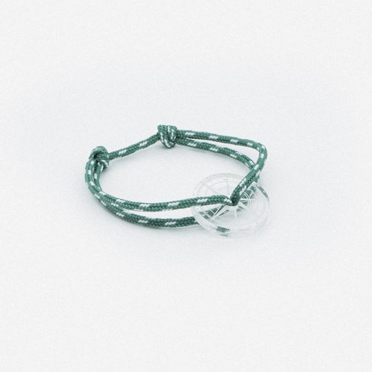 Bracelet vert d'eau et blanc