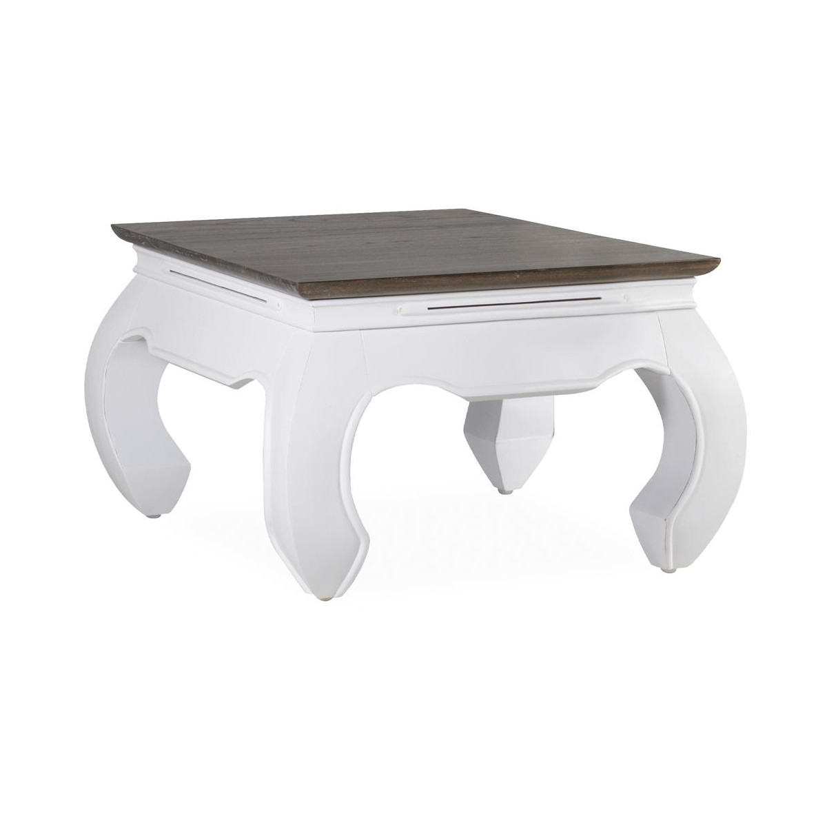 Table basse bois blanc 60x60x40cm