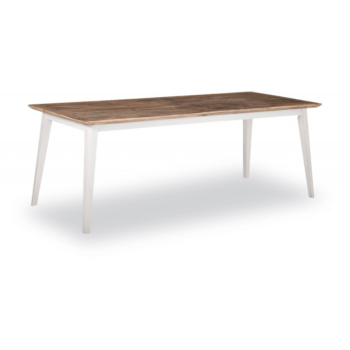 Table à manger bois blanc 210x90x77cm