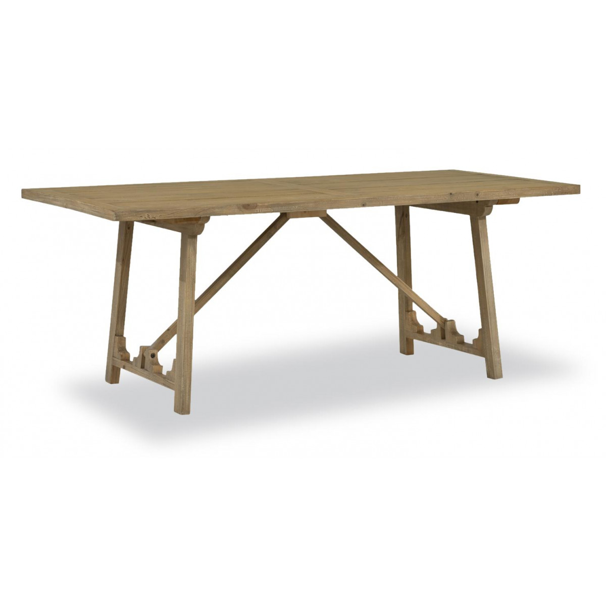Table à manger bois 195x90x76cm - marron