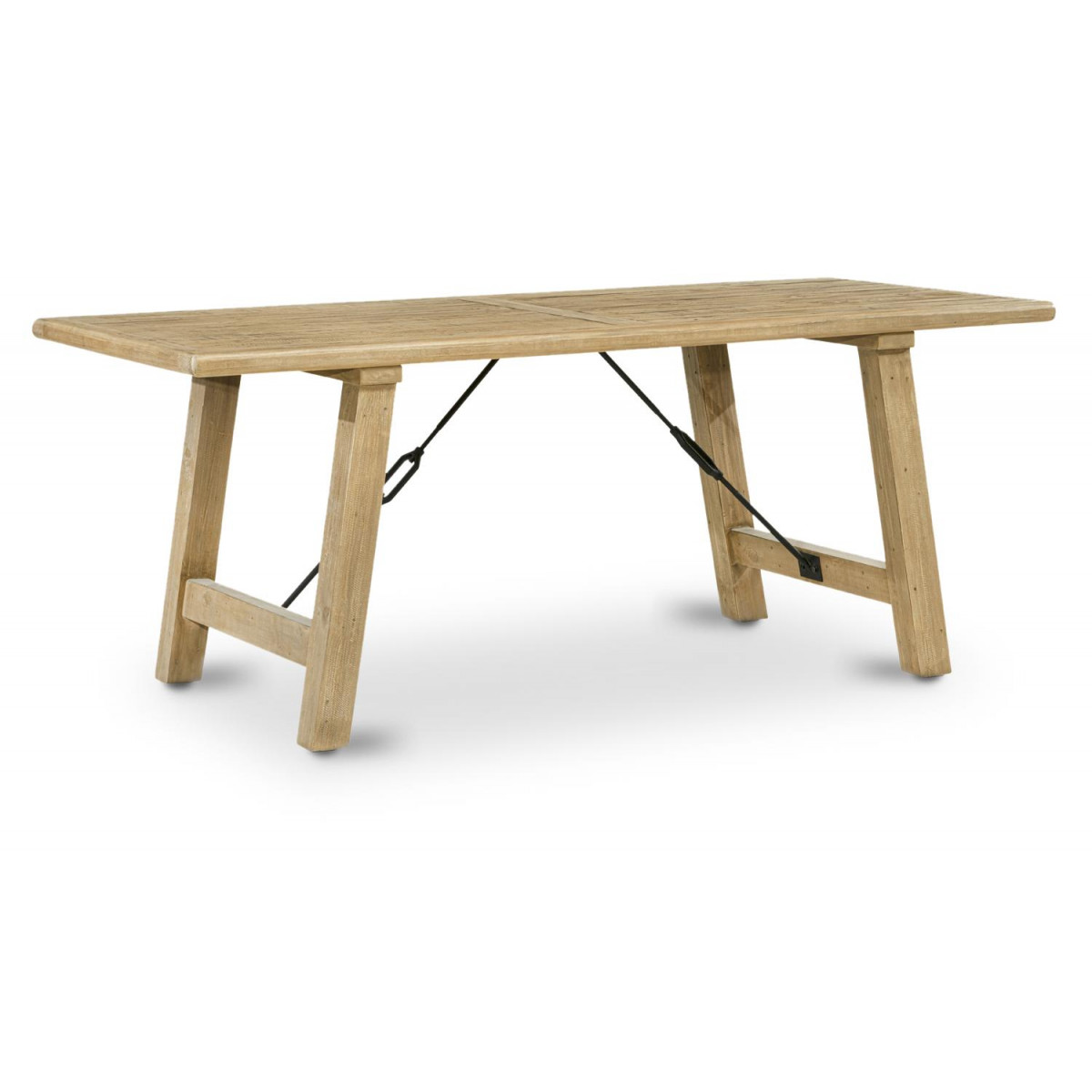 Table à manger bois marron 198x90x79cm
