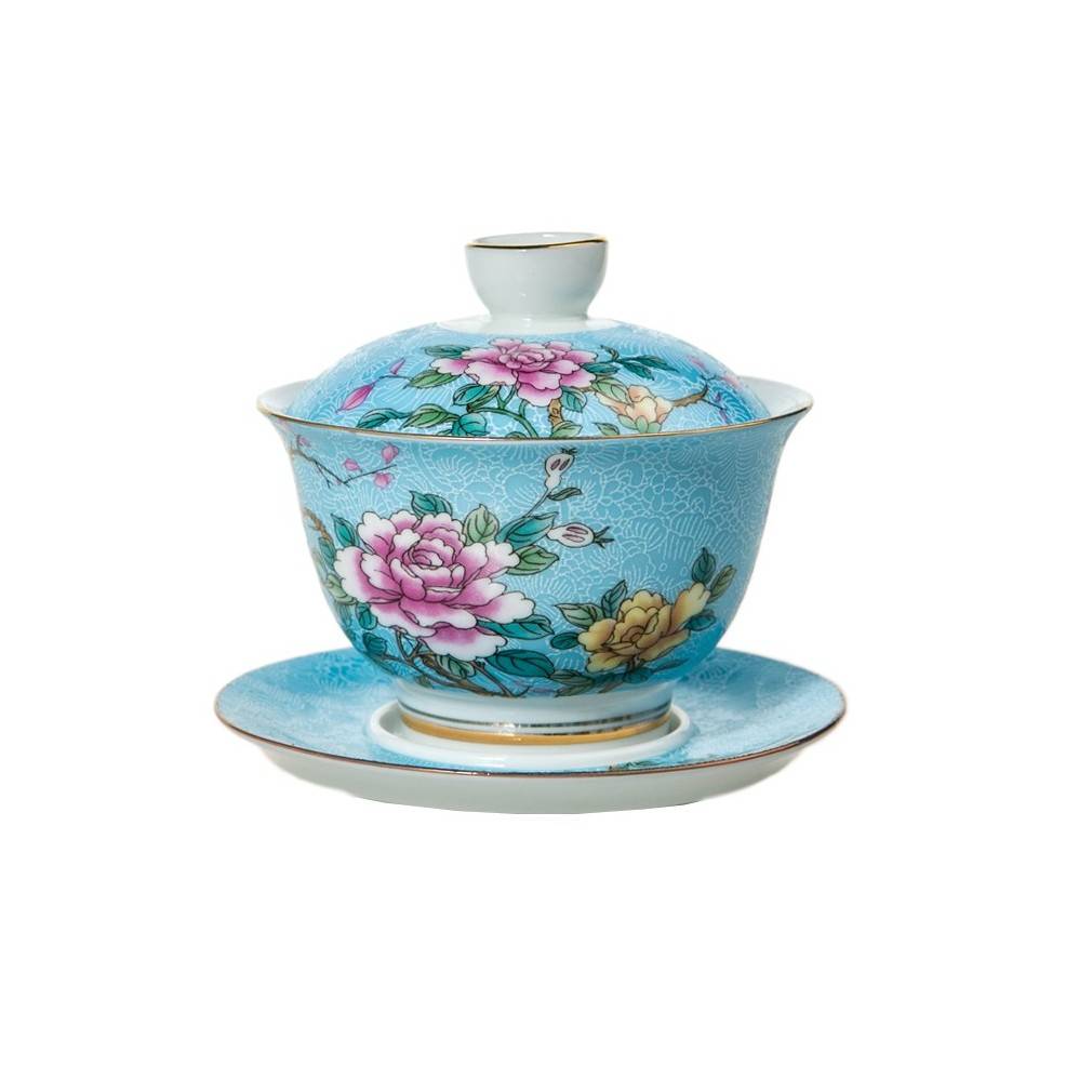 Tasse à thé chinoise – gaiwan bleu