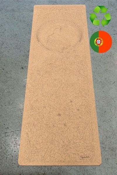 Tapis yoga recyclé made in eu - paon
