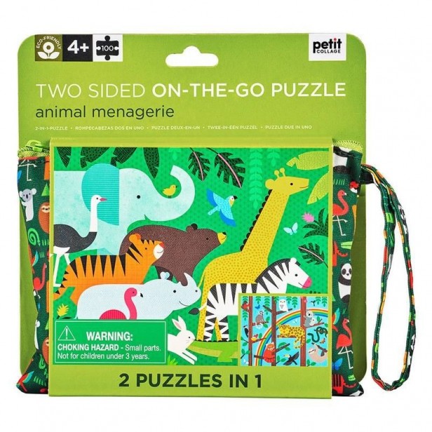 Puzzle 50 pièces double face - jungle