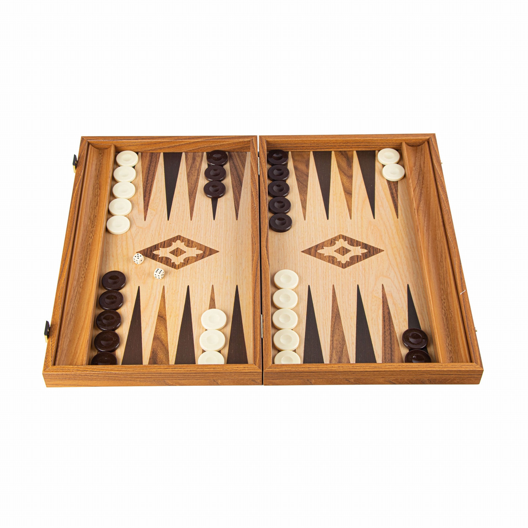 Backgammon 38cm type noyer hc