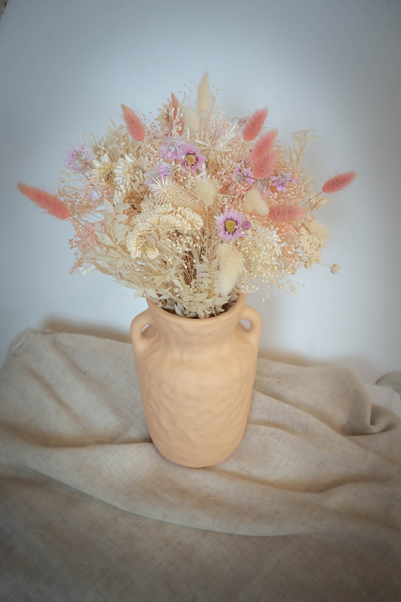 Bouquet fleurs séchées - blush