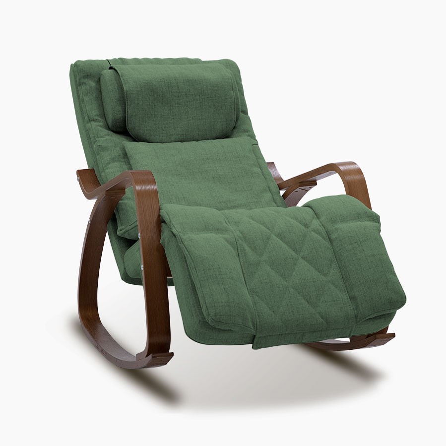 Rocking chair massant youki vert - foncé