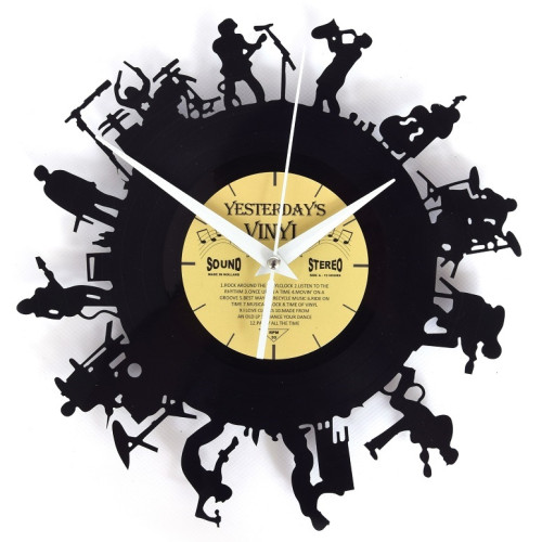 Horloge vinyle recyclé music band