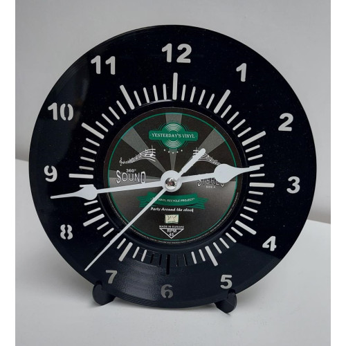 Horloge vinyle 45t recyclé black