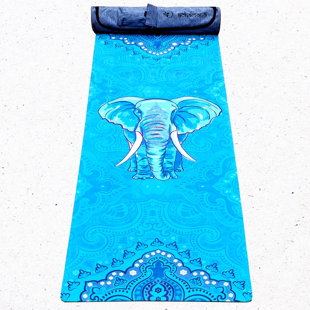 Tapis de yoga antidérapant éléphant +sac