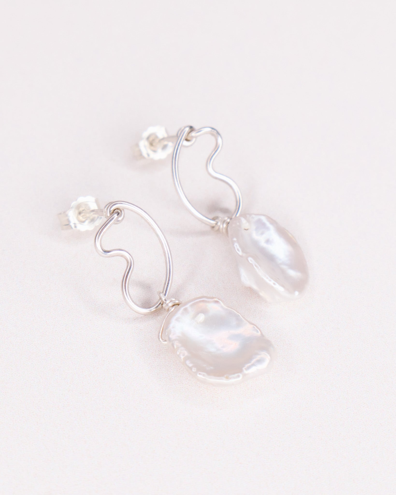 Boucles - murano - argent