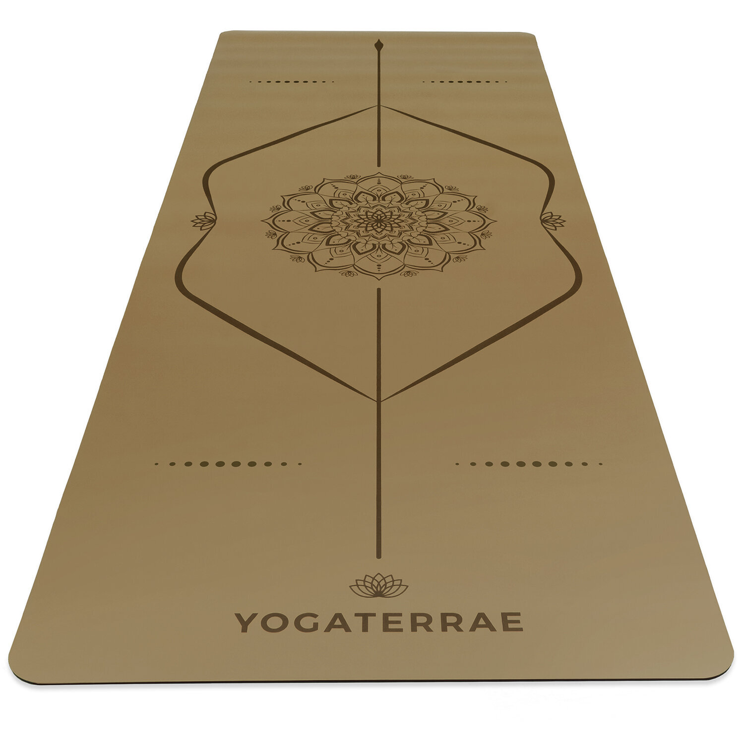 Tapis yoga bronze pu-caoutchouc mandala