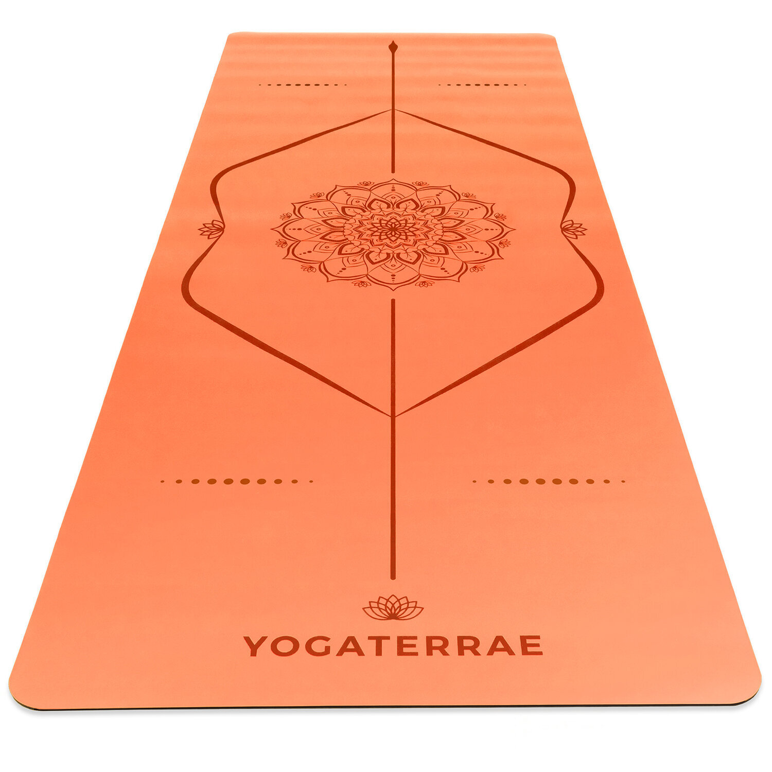 Tapis yoga orange pu-caoutchouc mandala