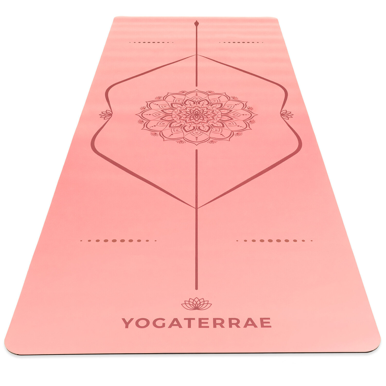 Tapis de yoga rose pu-caoutchouc mandala