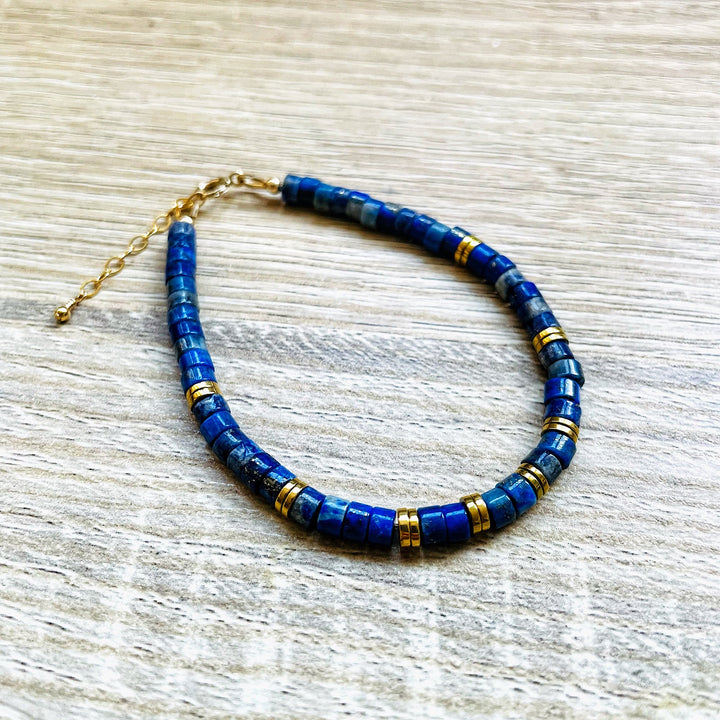 Bracelet jane lapis lazuli et hématites