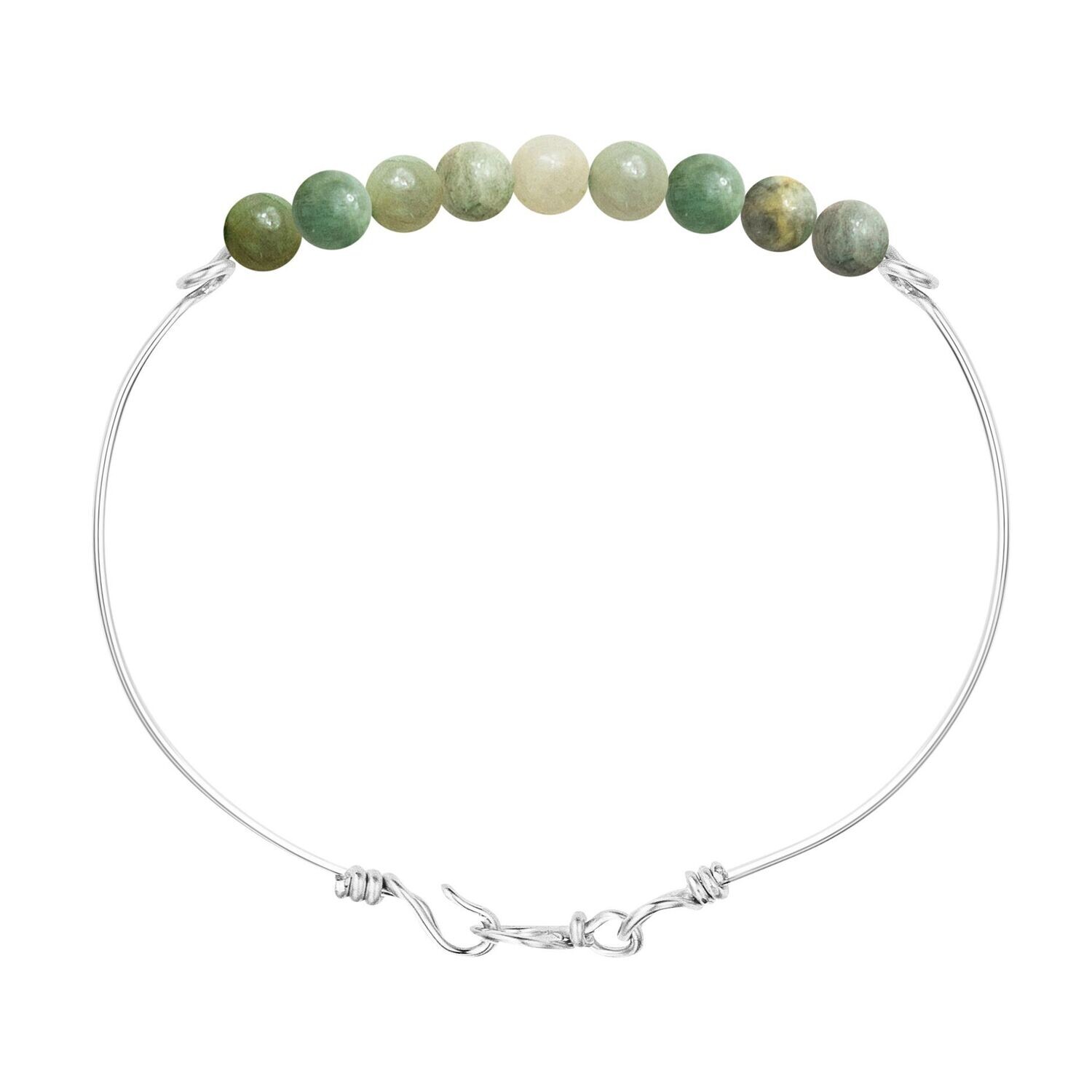 Bracelet jade & argent (l)