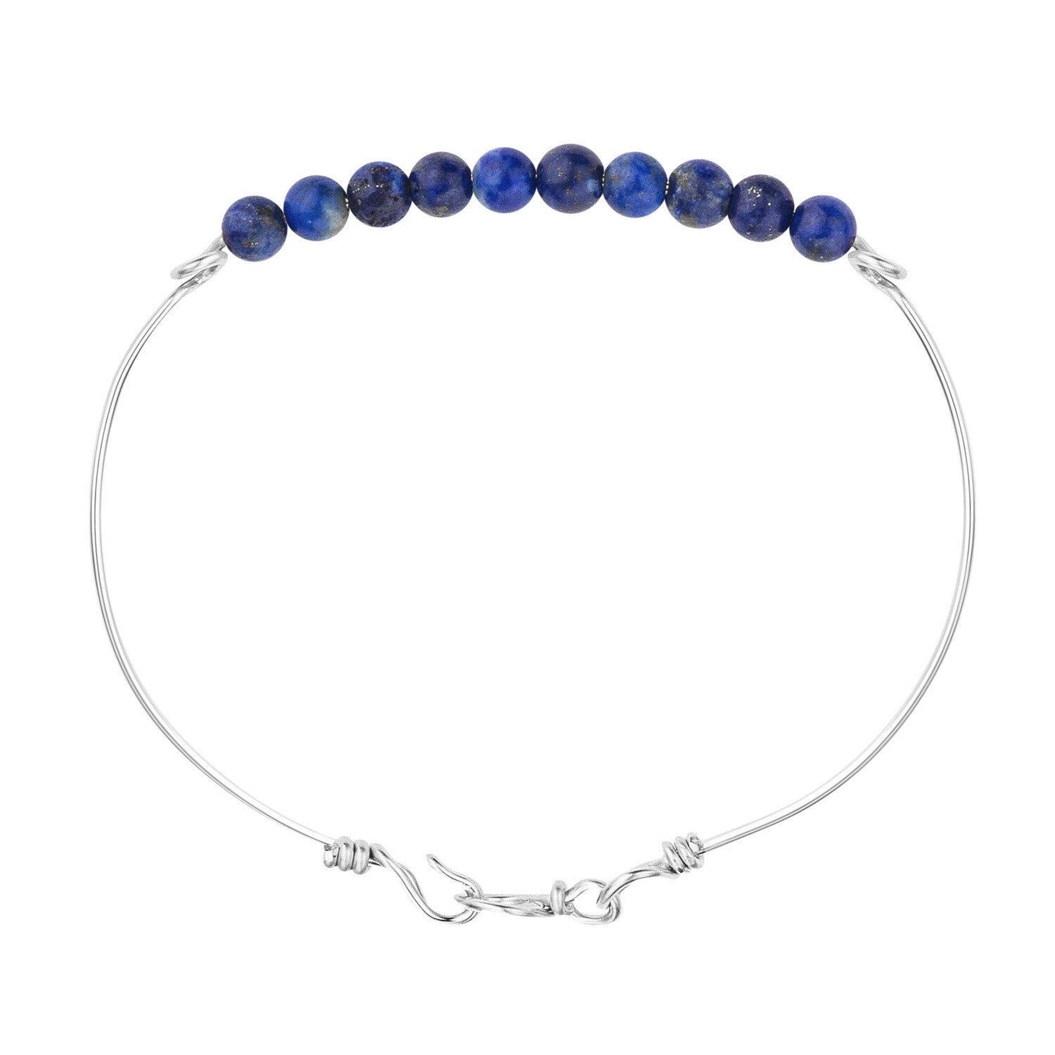 Bracelet lapis lazuli & argent (l)