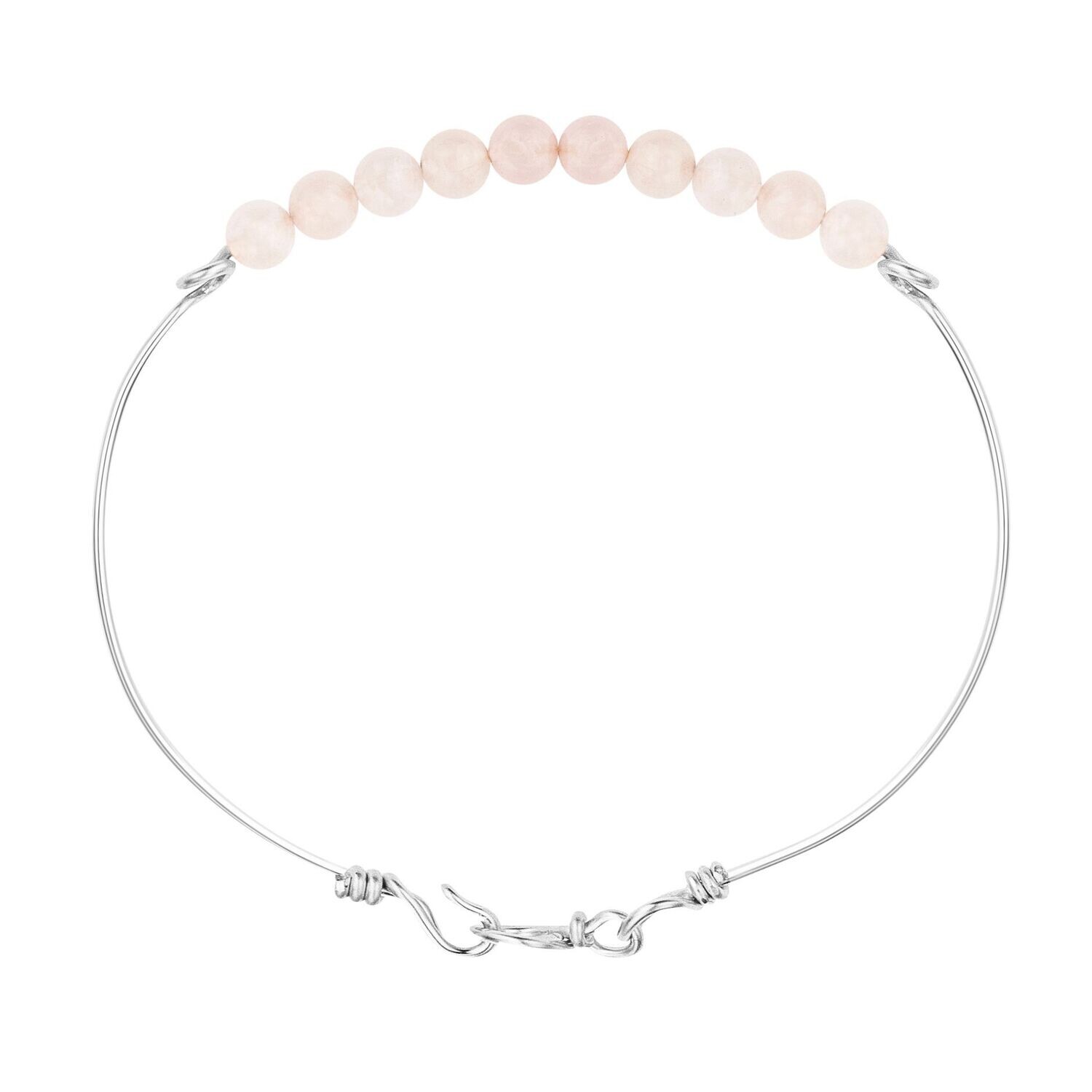 Bracelet quartz rose & argent (l)