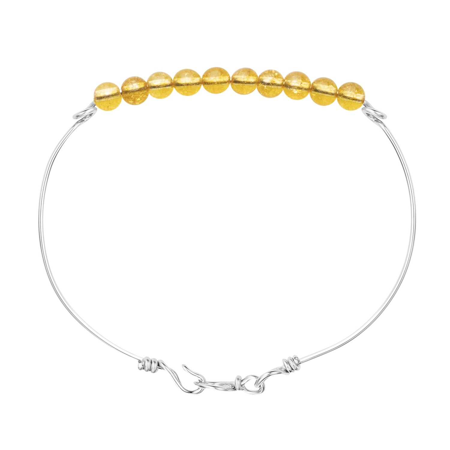 Bracelet citrine  & argent (l)
