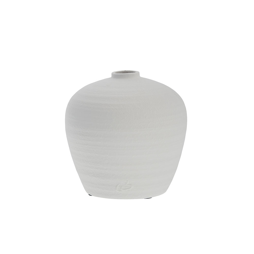 Vase en céramique blanc h21