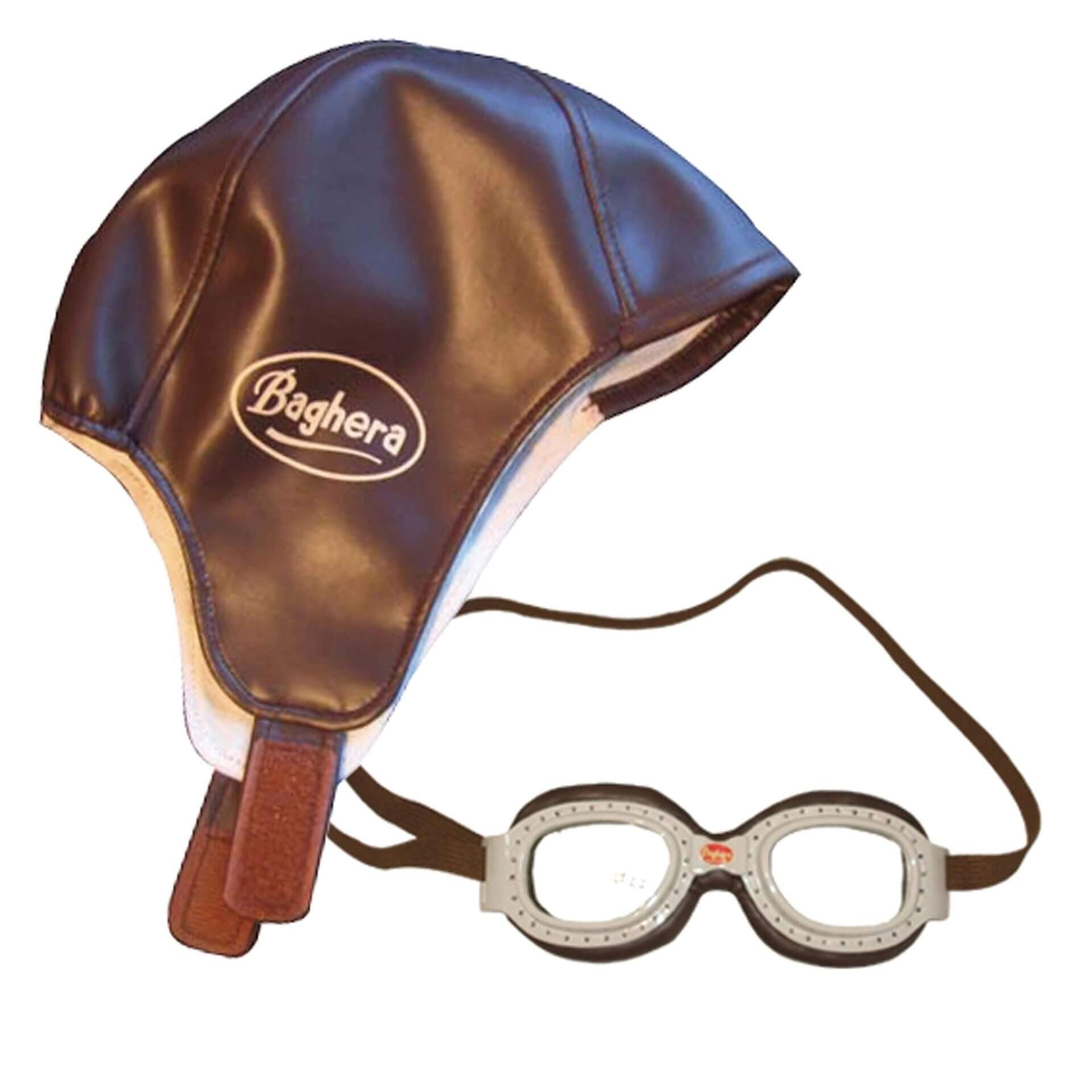 Bonnet et lunettes de pilote de course